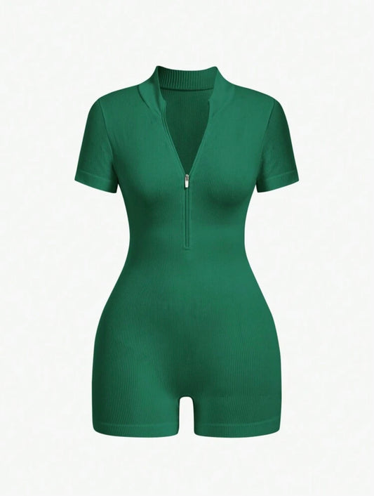 Zip Me Up Ribbed Bodysuit