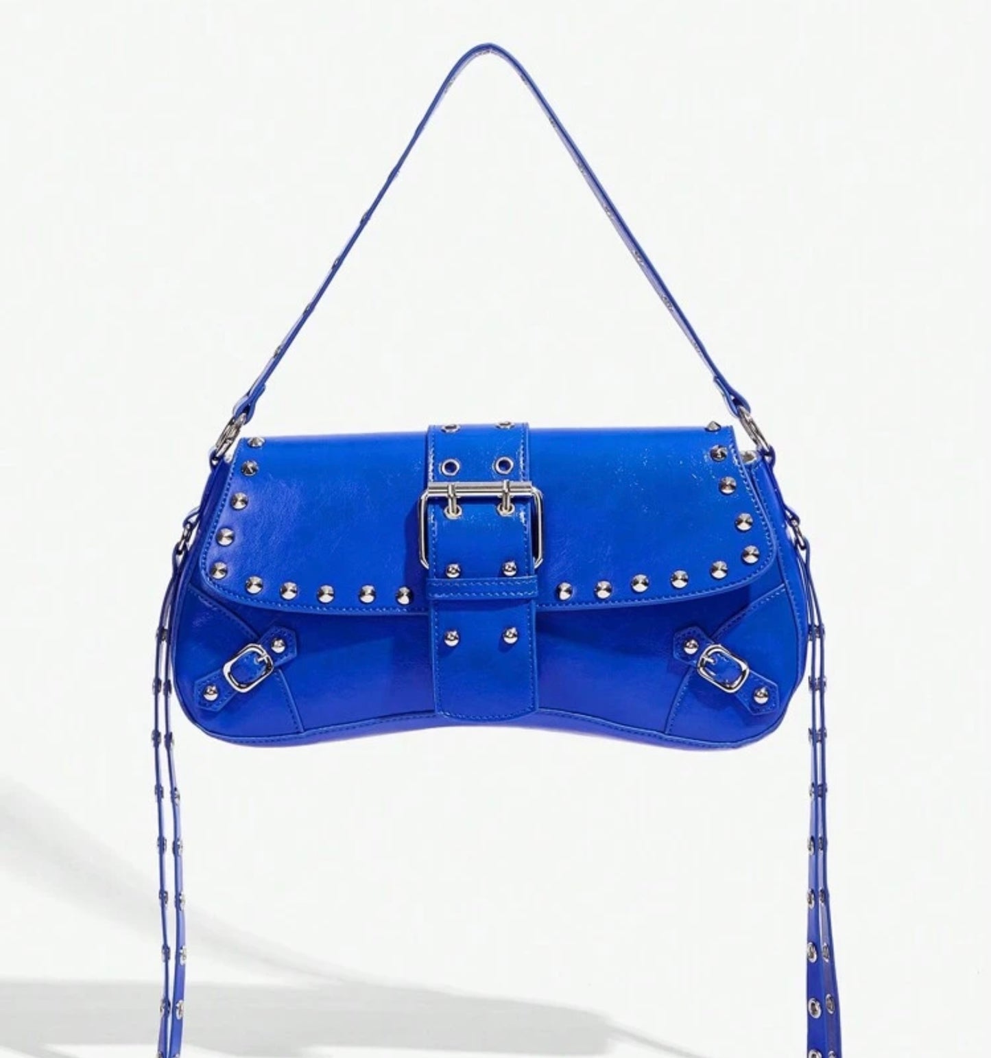 Studded Buckle Shoulder Bag