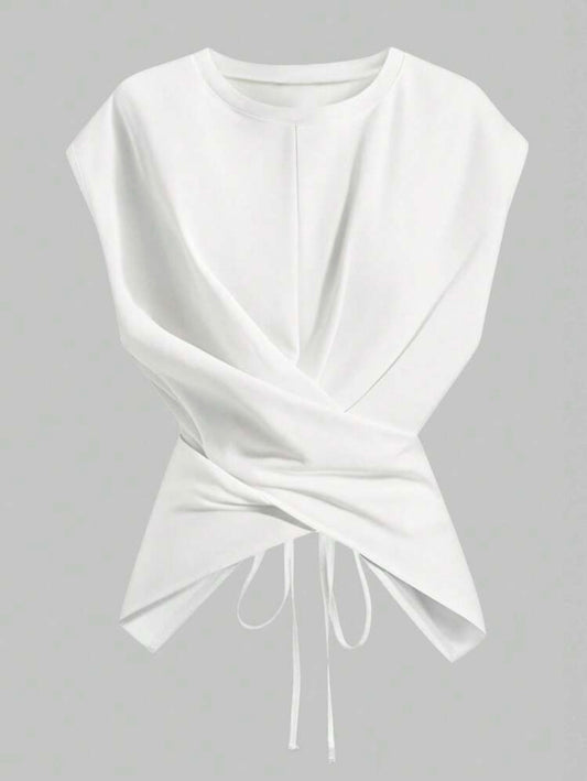 Chic Wrap Tie Blouse