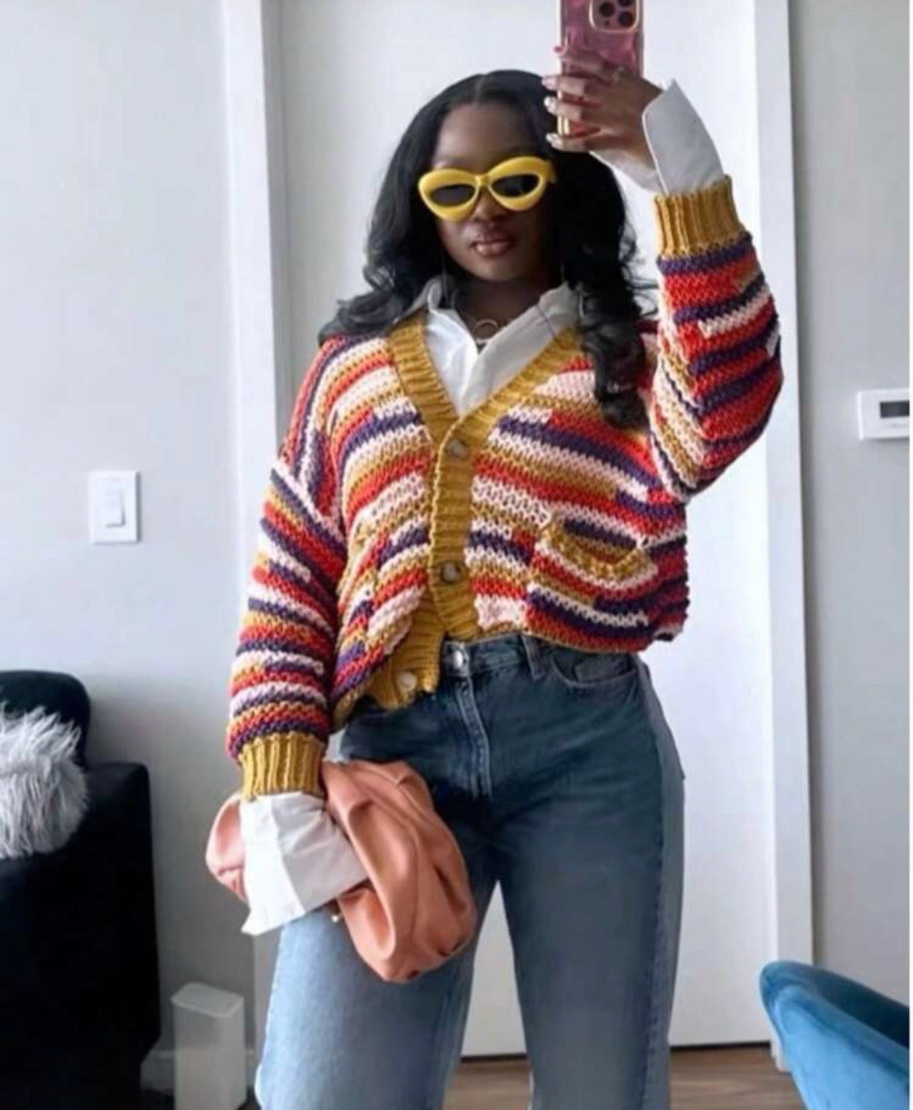Color Pop Knit Cardigan