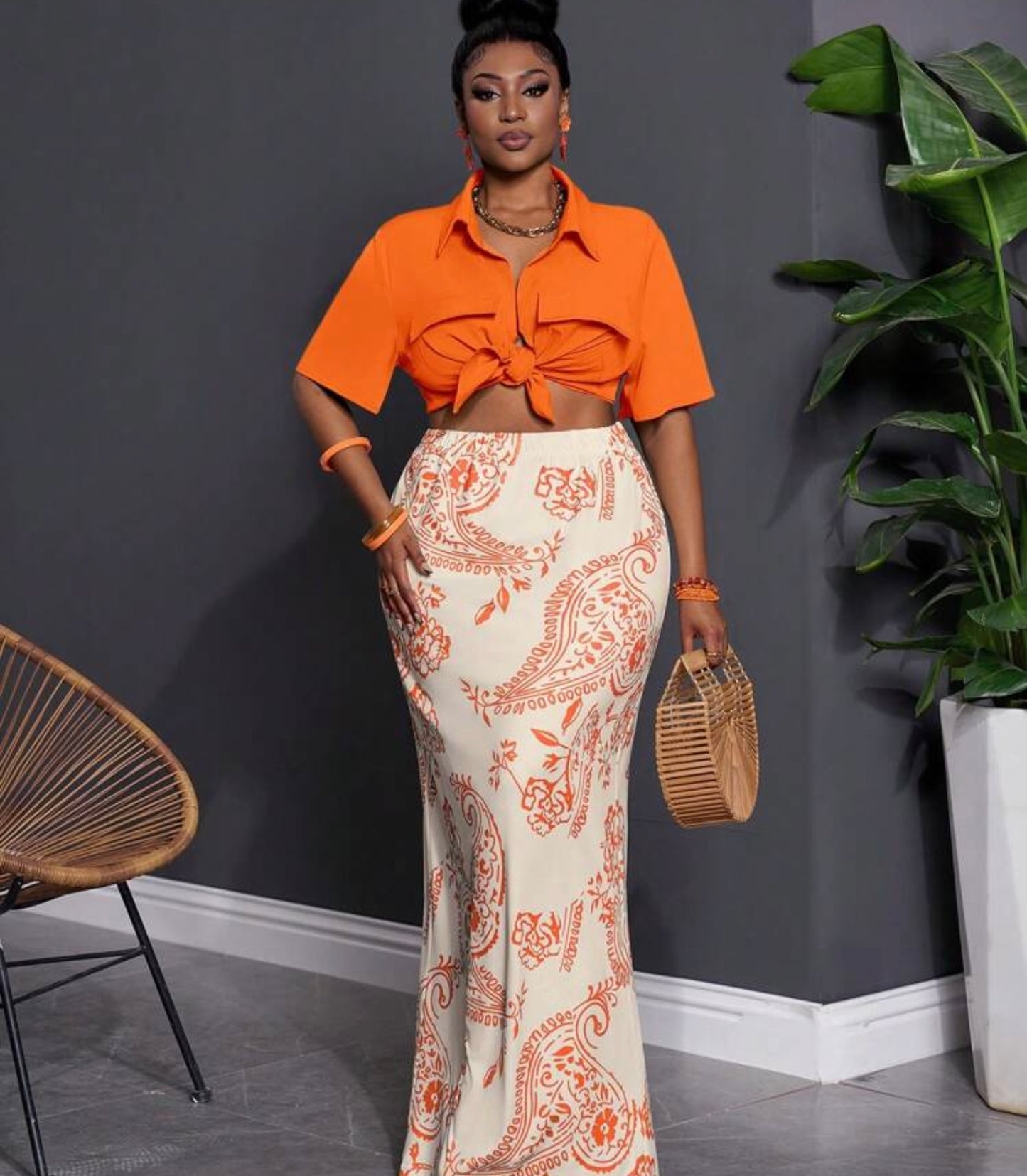 Paisley Baddie Maxi Set