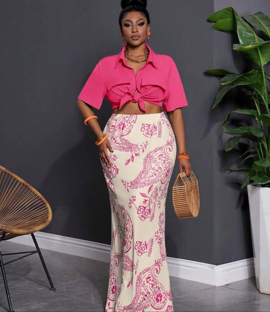 Paisley Baddie Maxi Set