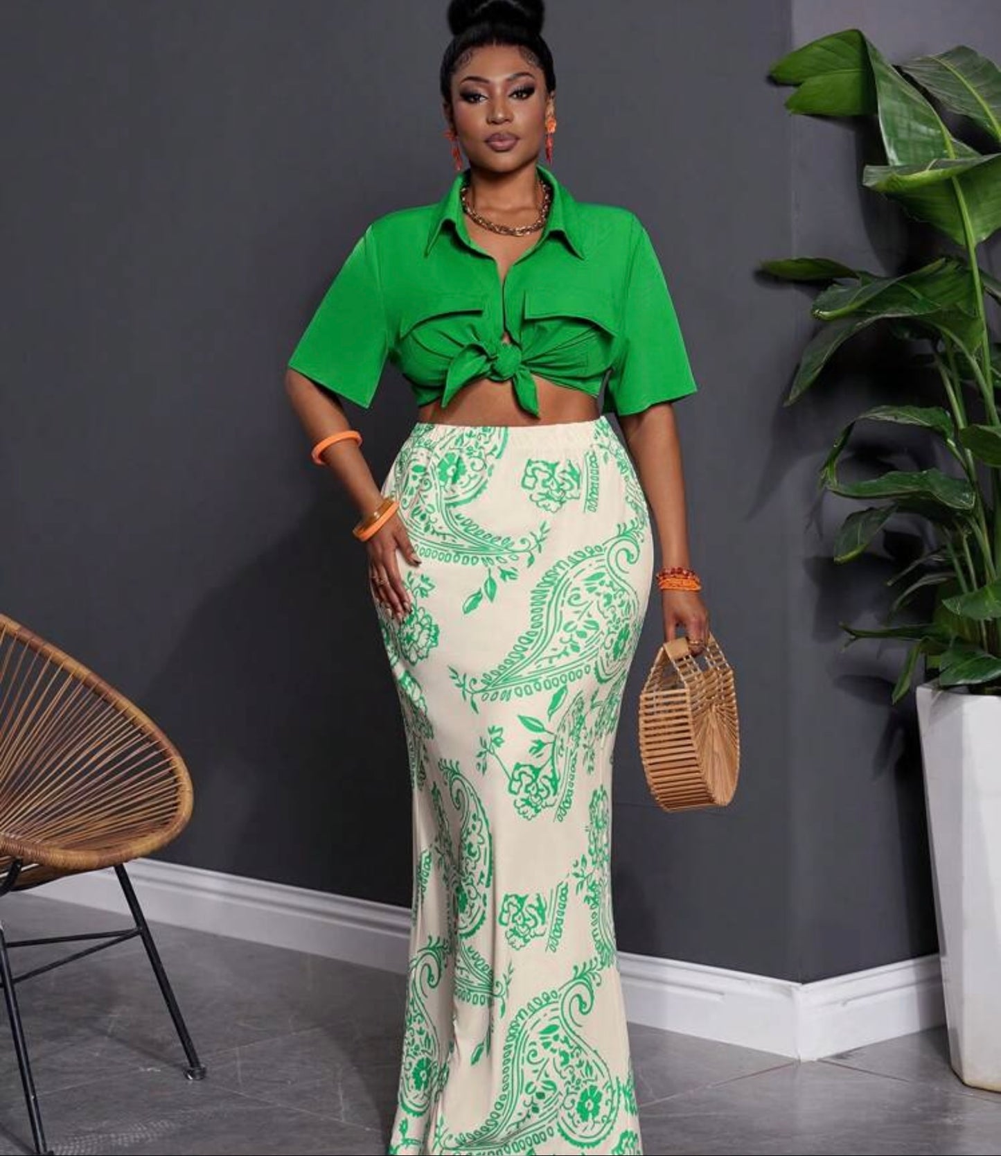 Paisley Baddie Maxi Set