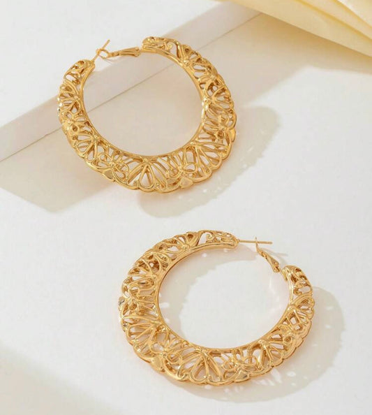 Golden Glow Hoops